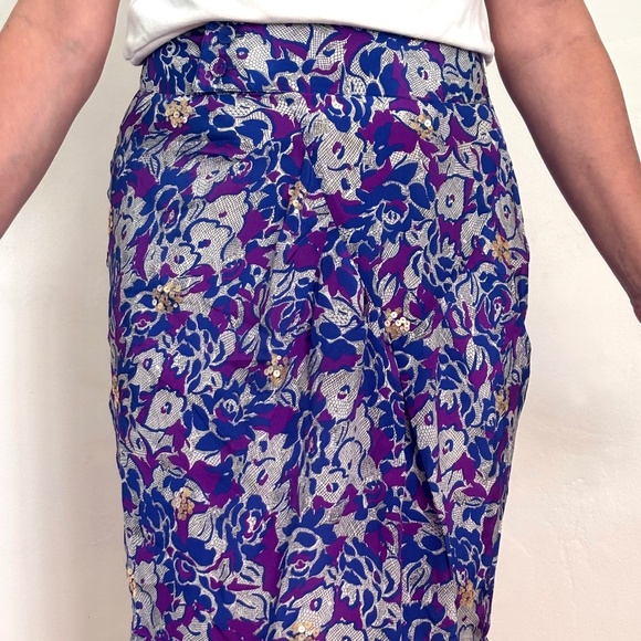 Anthropologie Silk and Sequin Pencil Skirt - Picture 5 of 8